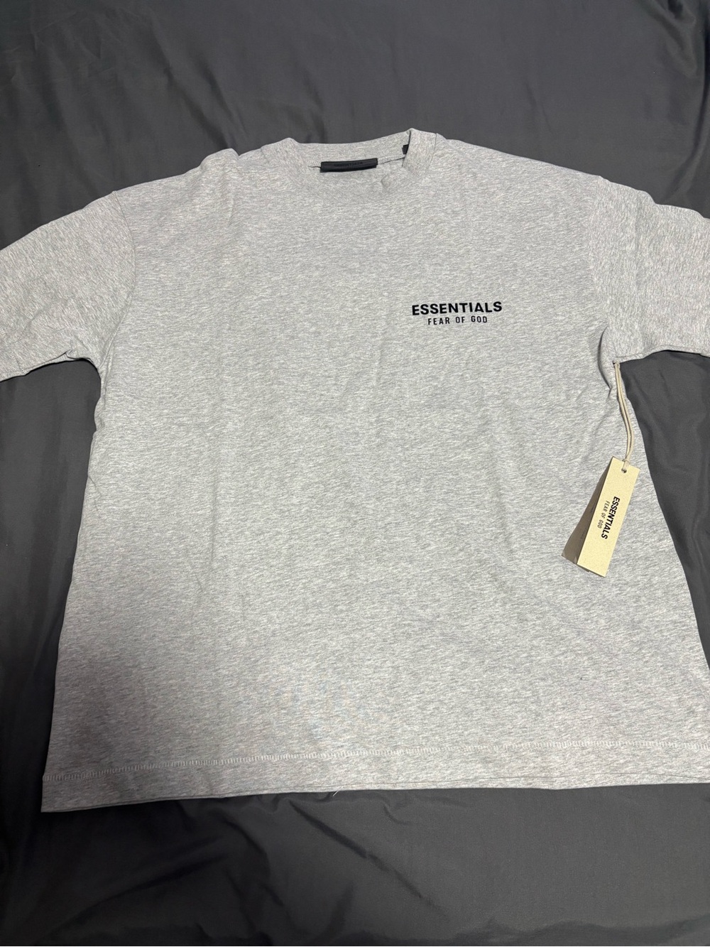 Essentials Light Gray Short Sleeve Logo Tee
